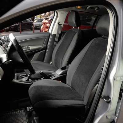 Super Ημικαλύμματα για Μπροστινά Καθίσματα  - Μαύρη Πετσέτα