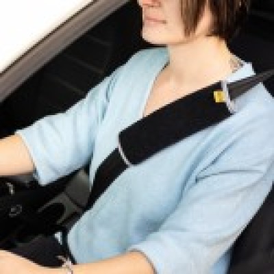 Μαξιλαράκια για Ζώνες Ασφαλείας - Μαύρη Πετσέτα - Γκρι Ρέλι