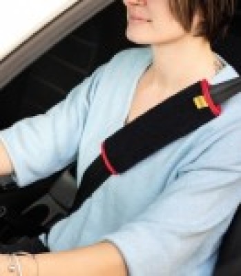 Μαξιλαράκια για Ζώνες Ασφαλείας - Μαύρη Πετσέτα - Κόκκινο Ρέλι