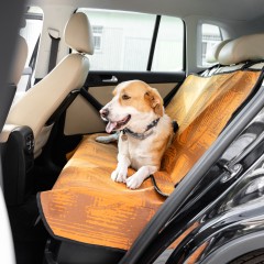 Κάλυμμα Αυτοκινήτου Σκύλου  - Τζιν Ύφασμα- Πορτοκαλί M