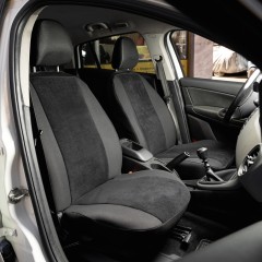 Super Ημικαλύμματα για Μπροστινά Καθίσματα  - Μαύρη Πετσέτα