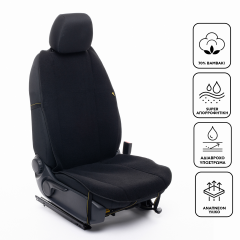 Πετσετέ Πλατοκάθισμα Αυτοκινήτου - Μαύρο