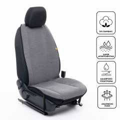 Πετσετέ Πλατοκάθισμα Αυτοκινήτου - Γκρι