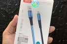 Καλώδιο Ταχείας Φόρτισης XO - NB154 Flat USB 2.0 to Type C Cable Μπλε 1m