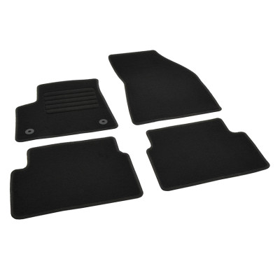 Πατάκια δαπέδου μοκέτας Standard μαύρα συμβατά με Citroen eC3/ Fiat Grande Panta-e 4τμχ