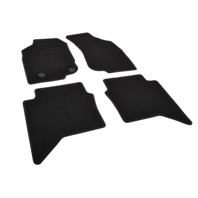 Πατάκια δαπέδου μοκέτας Standard μαύρα συμβατά με Toyota Hilux VII (Extra Cab/ 4D) 4τμχ