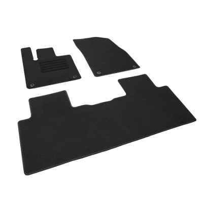 Πατάκια δαπέδου μοκέτας Standard μαύρα συμβατά με Xpeng G6 (F30) 3τμχ