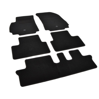 Πατάκια δαπέδου μοκέτας Standard μαύρα συμβατά με Chevrolet Orlando 7Θ 5τμχ