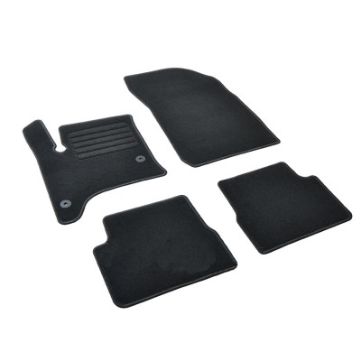 Πατάκια δαπέδου μοκέτας Standard μαύρα συμβατά με Fiat 600 Hybrid 4τμχ
