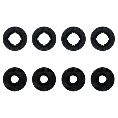 Κουμπώματα στρογγυλά μαύρα σετ για Alfa Romeo / Fiat / Opel 4τμχ