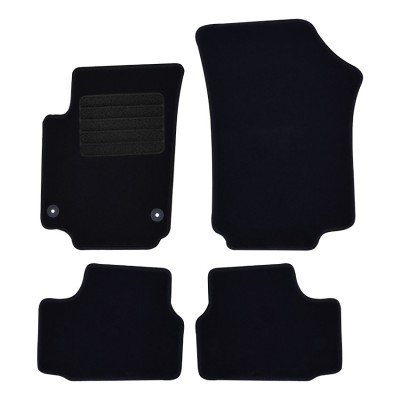 Πατάκια δαπέδου μοκέτας Standard μαύρα συμβατά για Seat Mii/ Skoda Citigo/ VW Up 4τμχ.