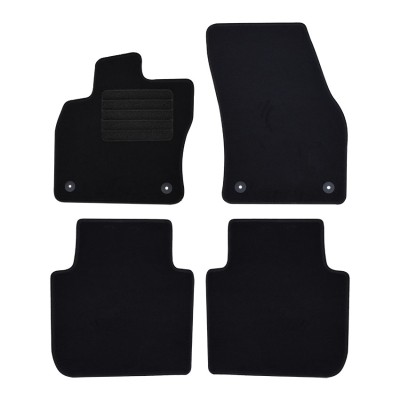 Πατάκια δαπέδου μοκέτας Standard μαύρα συμβατά για Skoda Kodiaq/ VW Tiguan Allspace/ Seat Tarraco 4τμχ