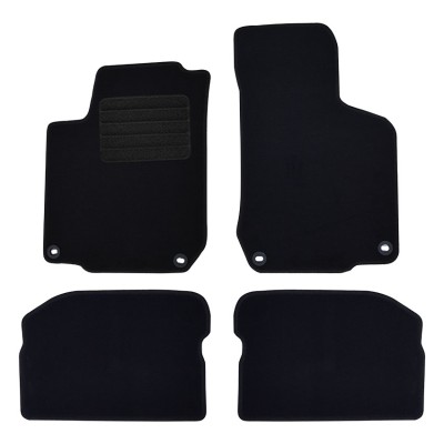 Πατάκια δαπέδου μοκέτας Standard μαύρα συμβατά για Skoda Octavia (I)/ Volkswagen Golf (IV) 4τμχ.