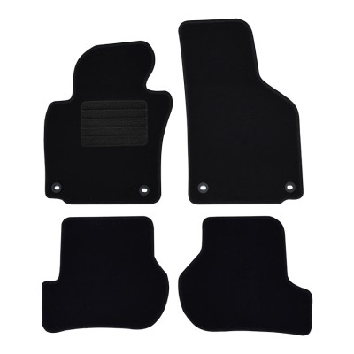 Πατάκια δαπέδου μοκέτας Standard μαύρα συμβατά για Skoda Octavia (II) 4τμχ.