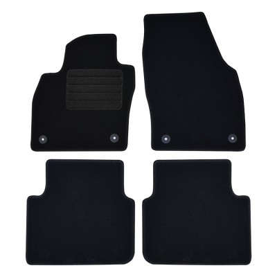 Πατάκια δαπέδου μοκέτας Standard μαύρα συμβατά για Skoda Kamiq/ Scala 4τμχ.