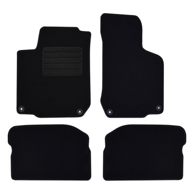 Πατάκια δαπέδου μοκέτας Standard μαύρα συμβατά για Skoda Octavia/ Seat Leon/ Toledo / VW Bora/ Golf (IV)/ Beetle 4τμχ