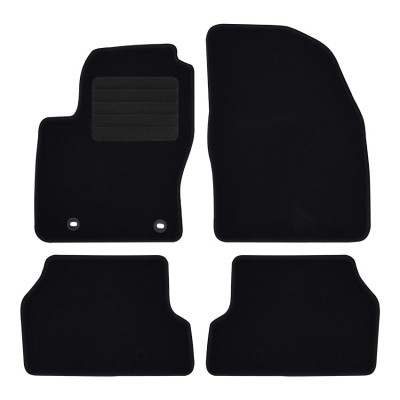 Πατάκια δαπέδου μοκέτας Standard μαύρα συμβατά για Ford Focus (II) 4τμχ.