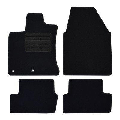 Πατάκια δαπέδου μοκέτας Standard μαύρα συμβατά για Nissan Qashqai (J10) 4τμχ