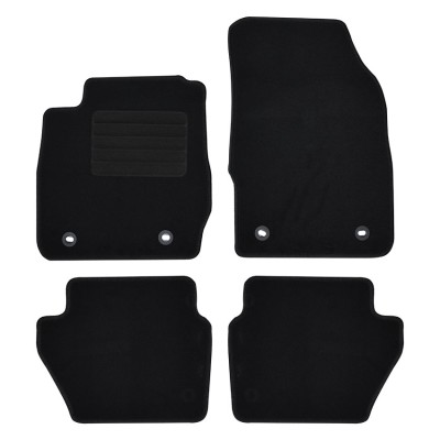 Πατάκια δαπέδου μοκέτας Standard μαύρα συμβατά για Ford Fiesta (VI) 4τμχ.