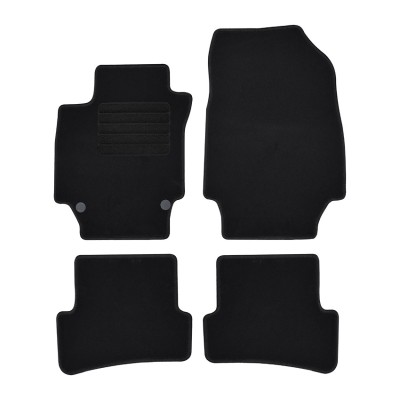 Πατάκια δαπέδου μοκέτας Standard μαύρα συμβατά για Renault Captur (I) 4τμχ.