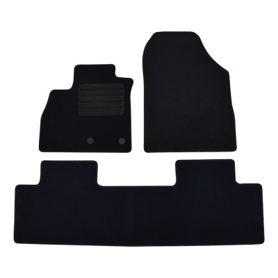 Πατάκια δαπέδου μοκέτας Standard μαύρα συμβατά για Renault Scenic (IV) 3τμχ.