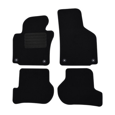Πατάκια δαπέδου μοκέτας Standard μαύρα συμβατά για Seat Leon (II) 4τμχ.