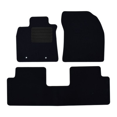 Πατάκια δαπέδου μοκέτας Standard μαύρα συμβατά για Toyota Avensis (III) 3τμχ.