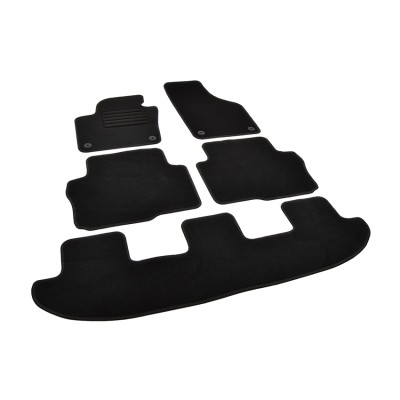 Πατάκια δαπέδου μοκέτας Standard μαύρα για Volkswagen Sharan (II)/ Seat Alhambra (II) (7θέσεις) 5τμχ.