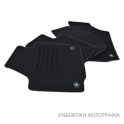 Πατάκια δαπέδου μοκέτας Standard μαύρα για Volkswagen Golf (V) / Seat Altea (5P) / Altea XL (5P) / Toledo (5P) 4τμχ