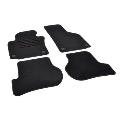 Πατάκια δαπέδου μοκέτας Standard μαύρα συμβατά για Skoda Octavia (II) 4τμχ.