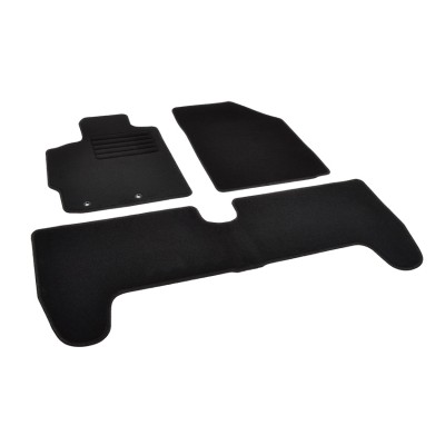 Πατάκια δαπέδου μοκέτας Standard μαύρα συμβατά για Toyota Yaris (IΙ) 3τμχ.