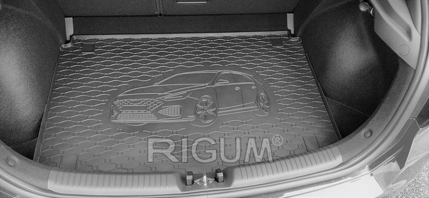 Πατάκια δαπέδου με πορτ μπαγκάζ λαστιχένια σετ για Hyundai i30 Fastback (PD) MHeV 5τμχ