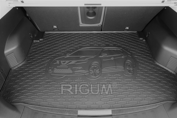 Πατάκια δαπέδου με πορτ μπαγκάζ λαστιχένια σετ για Nissan X-Trail III T32 (upper) 5τμχ