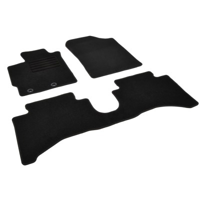 Πατάκια δαπέδου μοκέτας Standard μαύρα συμβατά για Toyota Yaris Hybrid (III) 3τμχ.