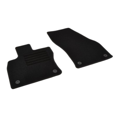 Πατάκια δαπέδου μοκέτας Standard μαύρα συμβατά για VW Caddy IV 2D 2τμχ