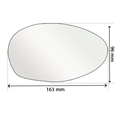 Κρύσταλλο καθρέπτη δεξί συμβατό με Alfa Romeo GT/ 147 (937)