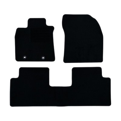 Πατάκια δαπέδου μοκέτας Standard μαύρα συμβατά για Toyota Avensis III (Facelift) 3τμχ