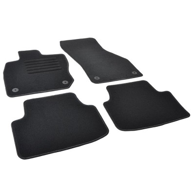 Πατάκια δαπέδου μοκέτας Standard μαύρα συμβατά για Skoda Octavia eTech 4τμχ