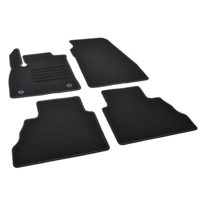 Πατάκια δαπέδου μοκέτας Standard μαύρα συμβατά για Ford Tourneo Courier 5Θ 4τμχ