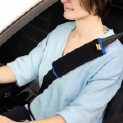 Μαξιλαράκια για Ζώνες Ασφαλείας - Μαύρη Πετσέτα - Μπλε Ρέλι