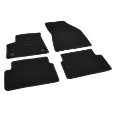 Πατάκια δαπέδου μοκέτας Standard μαύρα συμβατά με Citroen eC3/ Fiat Grande Panta-e 4τμχ