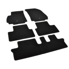 Πατάκια δαπέδου μοκέτας Standard μαύρα συμβατά με Chevrolet Orlando 7Θ 5τμχ