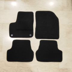 Ολόκληρο Σετ πατακια Μοκέτα Chicago Μαύρη για Peugeot 3008 2016-18 Μαύρο με κουμπώματα