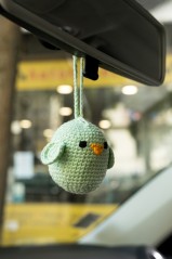 Χειροποίητο Διακοσμητικό Αυτοκινήτου Amigurumi - Γαλάζιο Κοτοπουλάκι