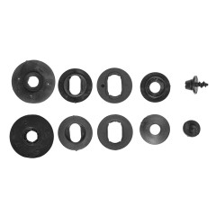 Κουμπώματα στρογγυλά+οβάλ μαύρα σετ για Toyota 4τμχ