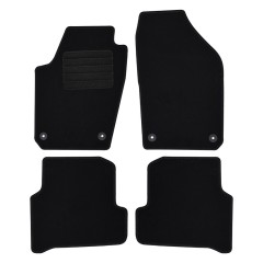 Πατάκια δαπέδου μοκέτας Standard μαύρα για Seat Ibiza (IV)/ Skoda Fabia (III)/ VW Polo (V) 4τμχ