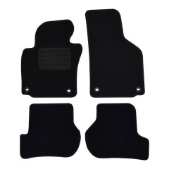 Πατάκια δαπέδου μοκέτας Standard μαύρα συμβατά για Skoda Octavia (II) 4τμχ.