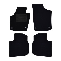 Πατάκια δαπέδου μοκέτας Standard μαύρα συμβατά για Seat Toledo (IV)/ Skoda Rapid 4τμχ.