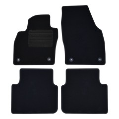 Πατάκια δαπέδου μοκέτας Standard μαύρα συμβατά για Skoda Kamiq/ Scala 4τμχ.