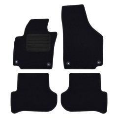 Πατάκια δαπέδου μοκέτας Standard μαύρα συμβατά για Skoda Yeti 4τμχ